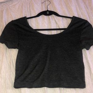 Charcoal Grey Crop Top